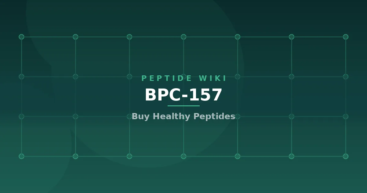bpc-157 — Buy Healthy Peptides cover illustration showing a tissue-repair lattice