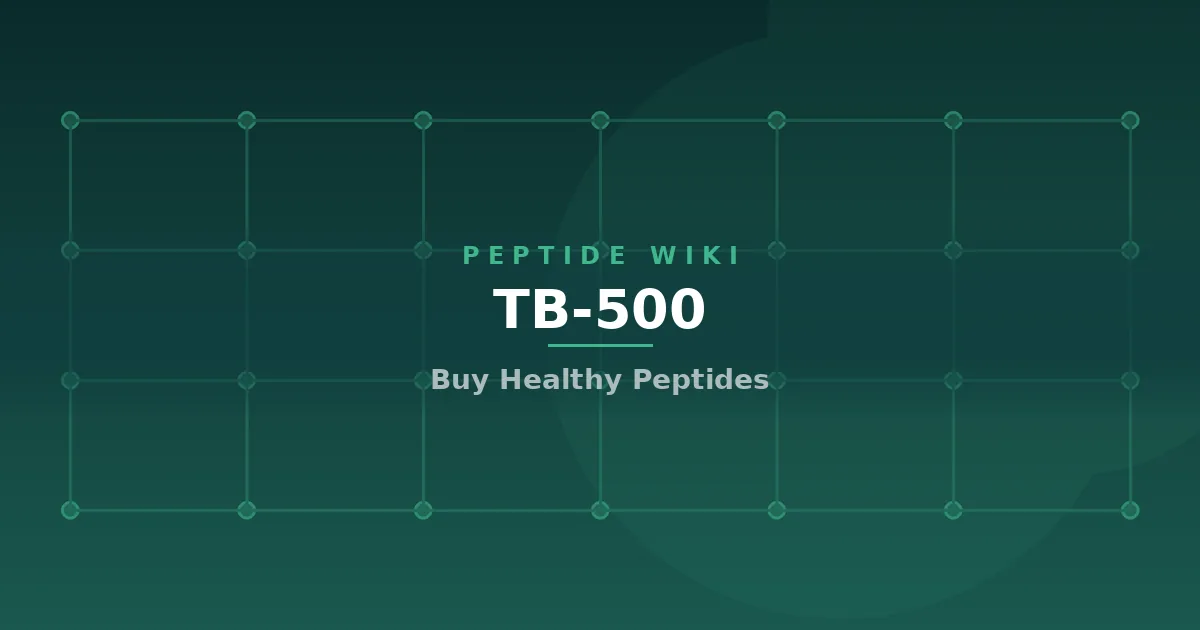 tb-500 — Buy Healthy Peptides cover illustration showing a tissue-repair lattice